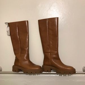 ZARA Leather Boots (NWWT)